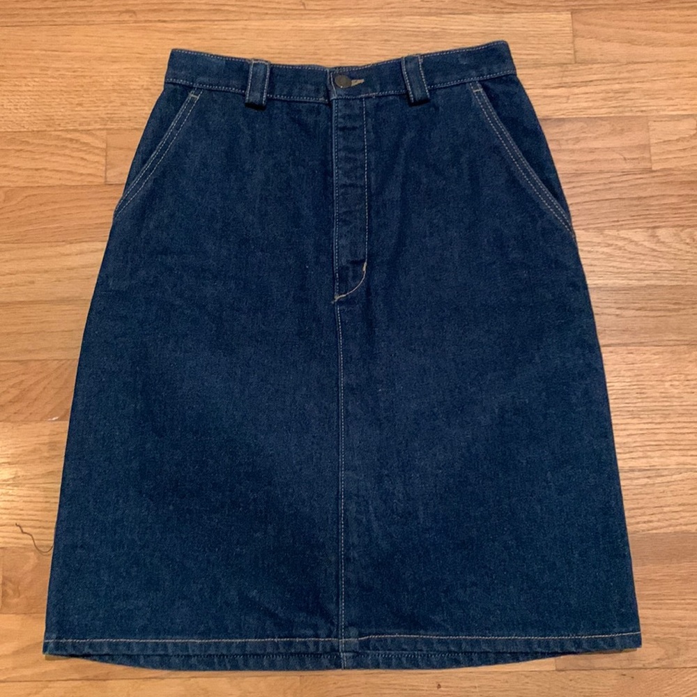 Vintage Women's Calvin Klein Denim Skirt Sz 9 USA 100% Cotton